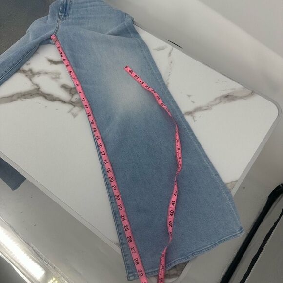 Mother The Hustler Roller Flood in Cheri Cheri Size 30 High Rise Wide Leg Light - Picture 11 of 15